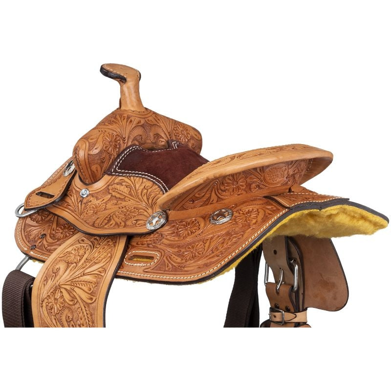 Ozark Mini 10in Floral Tooled Saddle