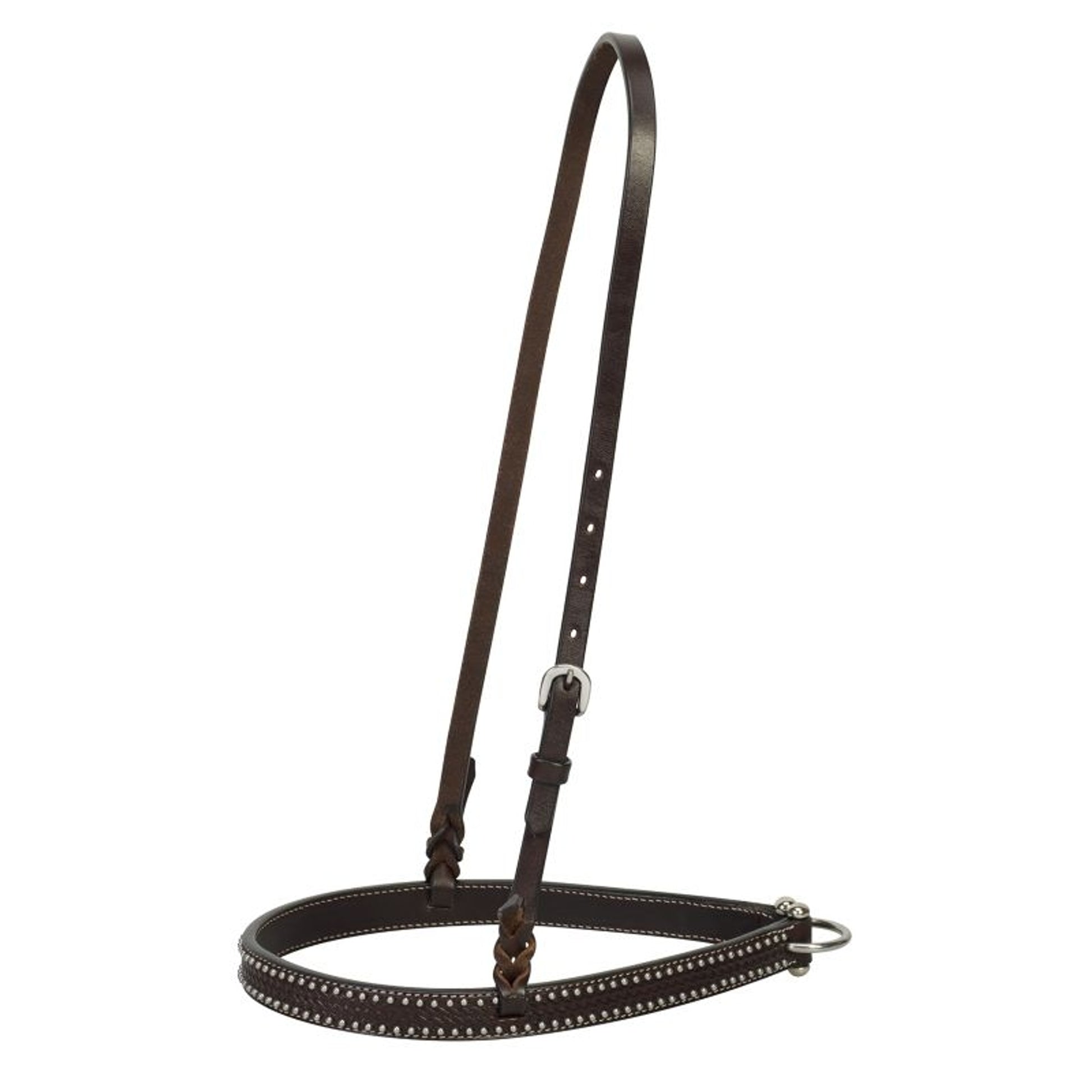 Weaver Turquoise Cross 1in Basket Tooled Noseband