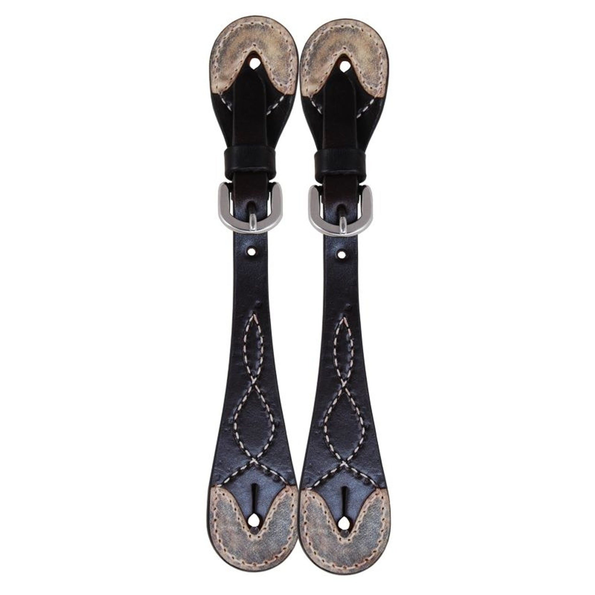 Oxbow Ladies/Youth Fancy Rawhide Choco Spur Straps