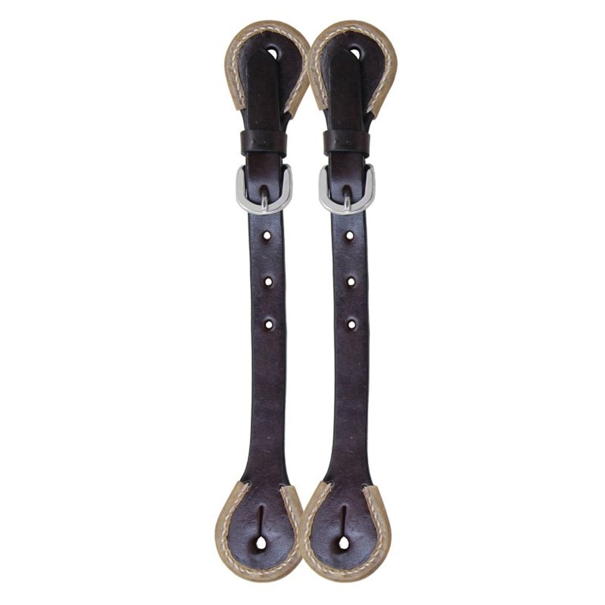 Oxbow Rawhide Tip Chocolate Spur Straps