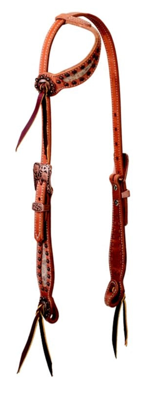 Weaver Leath Copper Blossom Sliding Ear Headstall