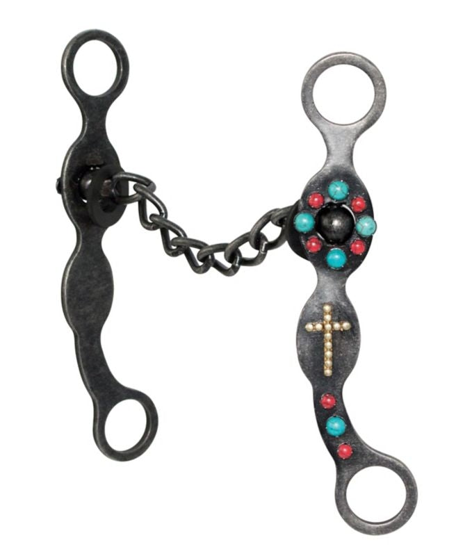 Metalab Southwest Dark Gray Steel Cross Chain Bit