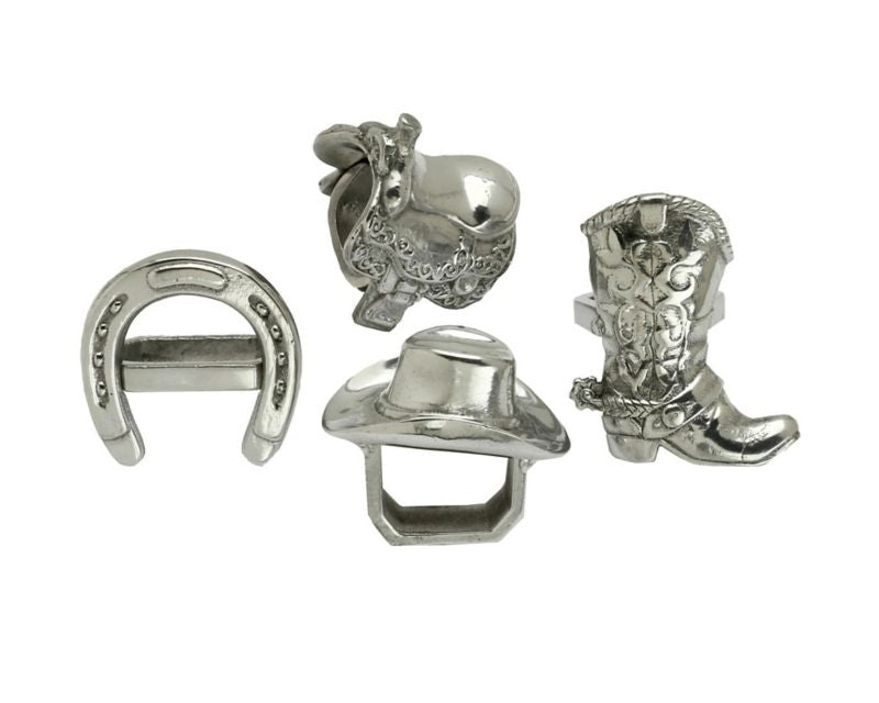Arthur Court Western Napkin Rings Set of 4