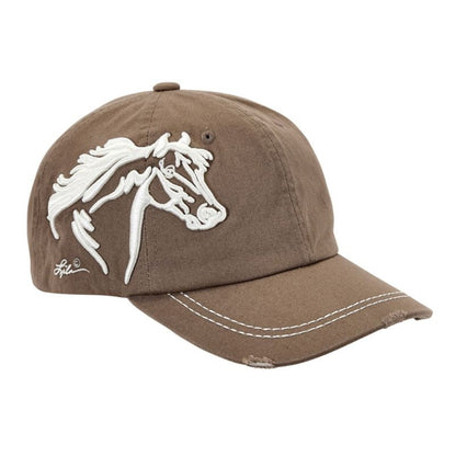 Lila 3D Horse Head Distressed Cap