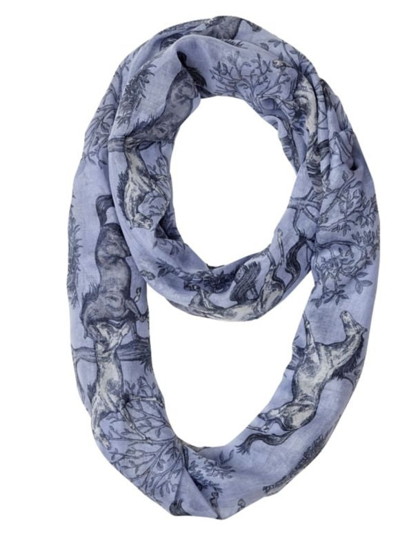 Lila Toile Infinity Scarf Blue