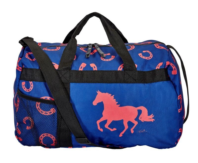 Lila Horseshoe Blue/Pink Travel Duffel Bag