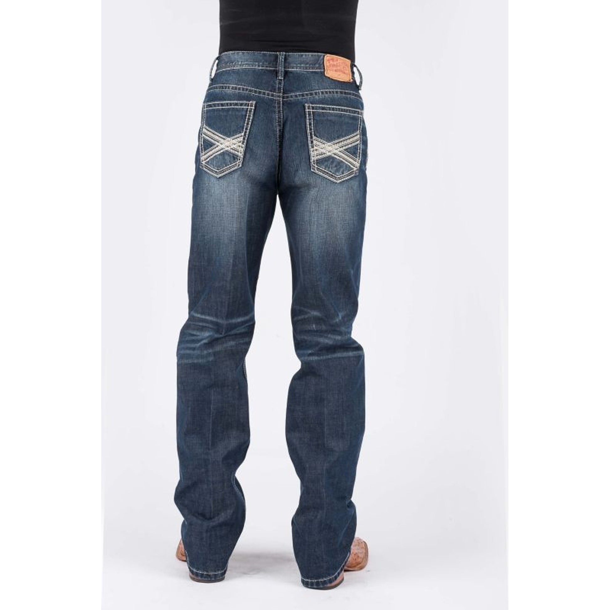 Stetson Mens Two-Tone Embossed X Jeans
