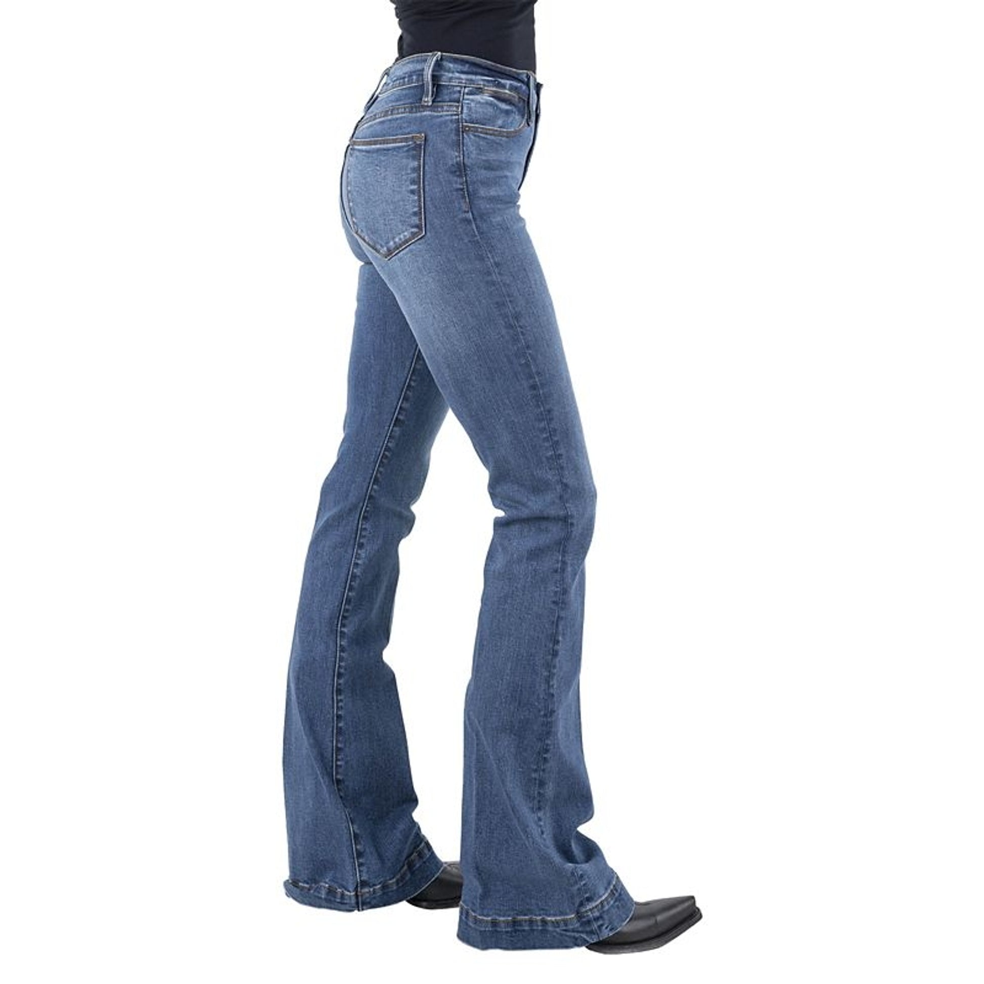 Stetson Ladies High Waist Flare Jeans