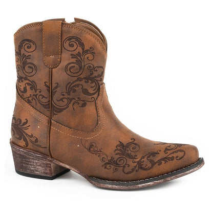 Roper Ladies Laser Design Shorty Boot