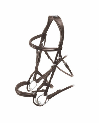 Velociti Rolled Padded Cavesson Bridle