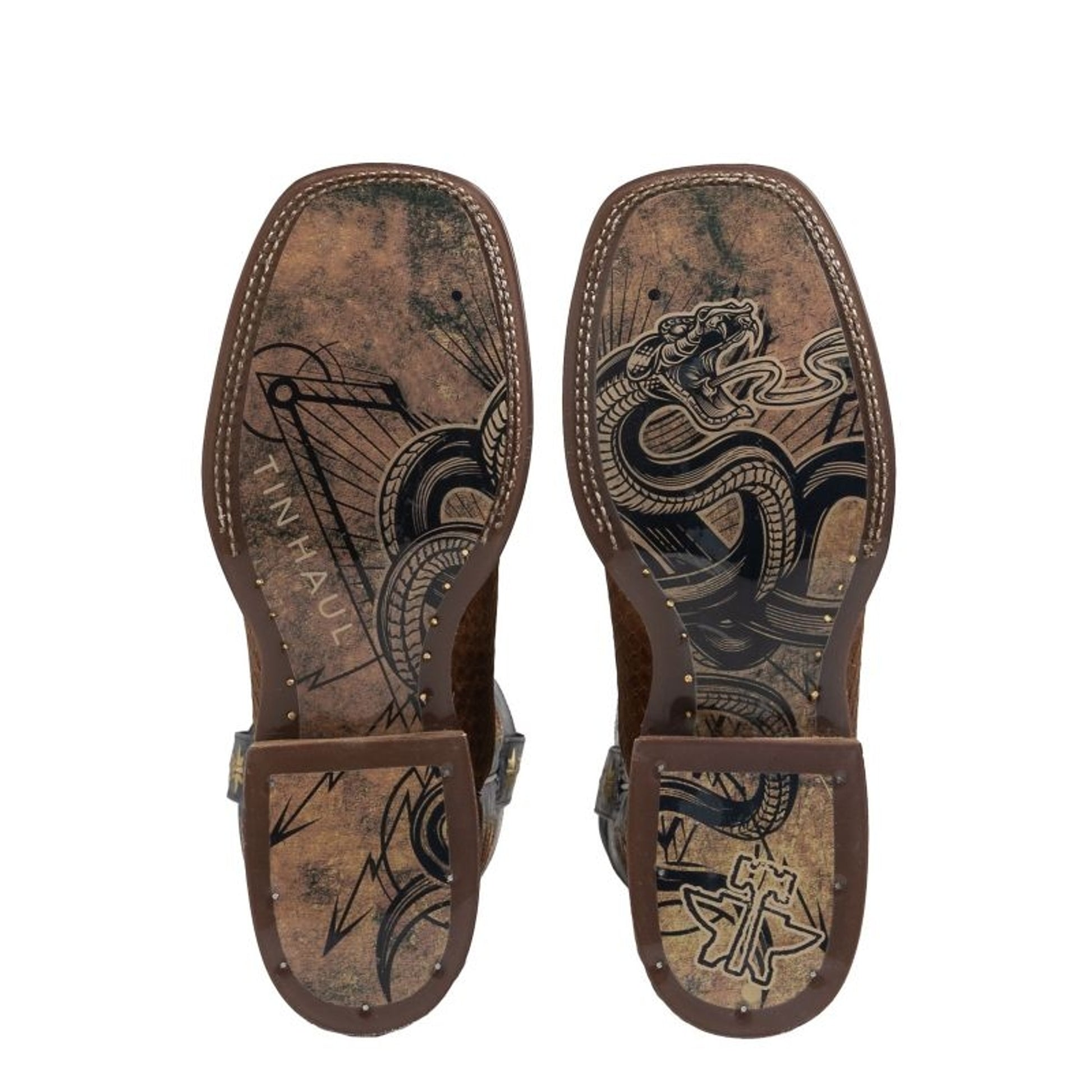 Tin Haul Mens Cut Up Boots