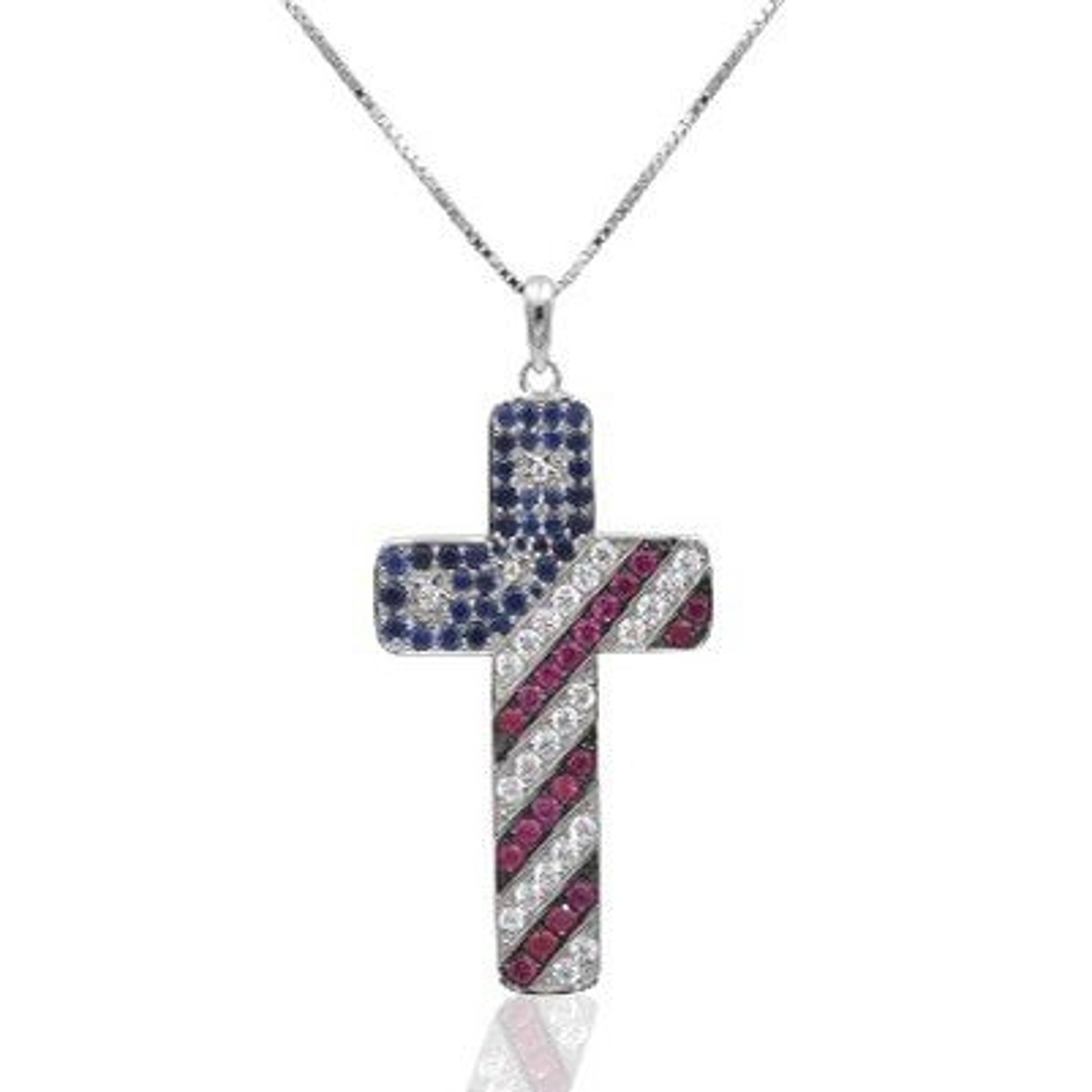 Kelly Herd Flag Cross Pendant