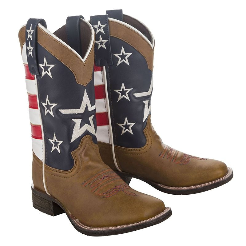 TuffRider Youth American Cowboy Boots Brown