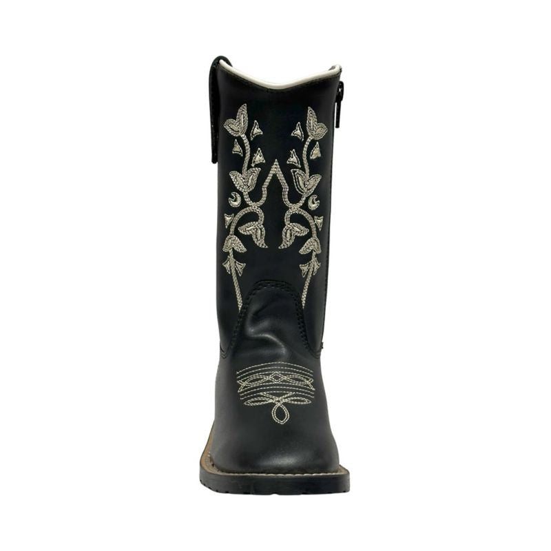 TuffRider Youth Black Floral Western Boots