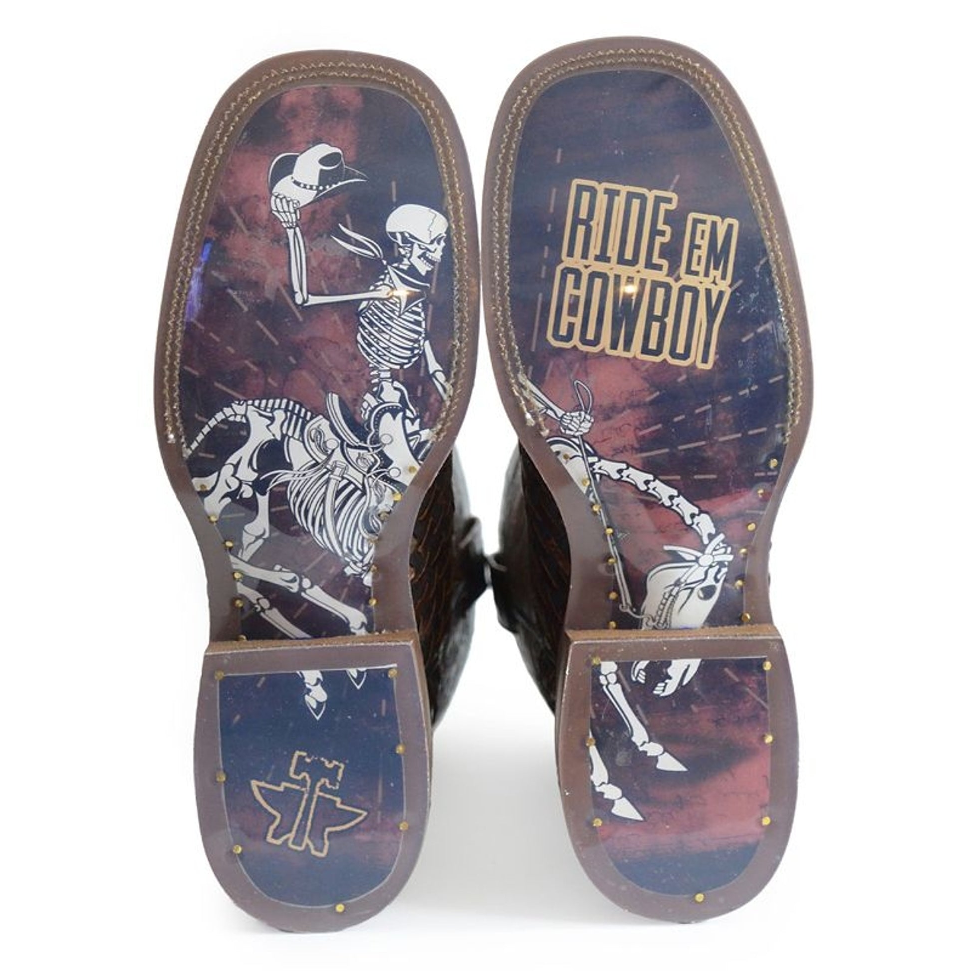Tin Haul Mens X-Ray Sole SqToe Boots