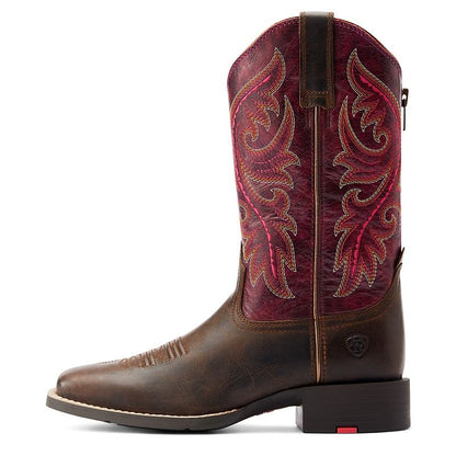 Ariat Ladies Back Zip Sq Toe Boots