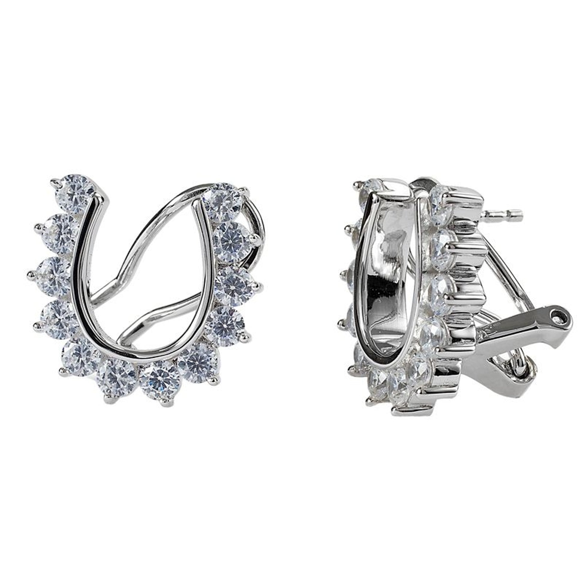 Kelly Herd French Clip/PostBack Horseshoe Earrings