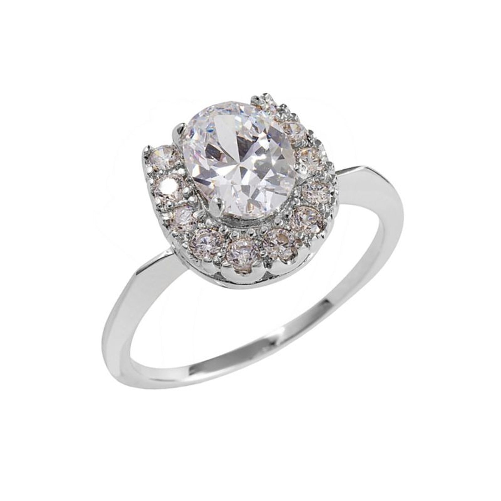 Kelly Herd Oval Solitaire Horseshoe Ring