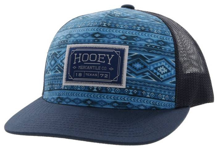 Hooey Doc 5-Panel Trucker Cap with Blue/White Rect