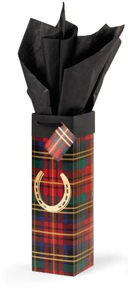 Festive Plaid Wine Gift Bag Plaid