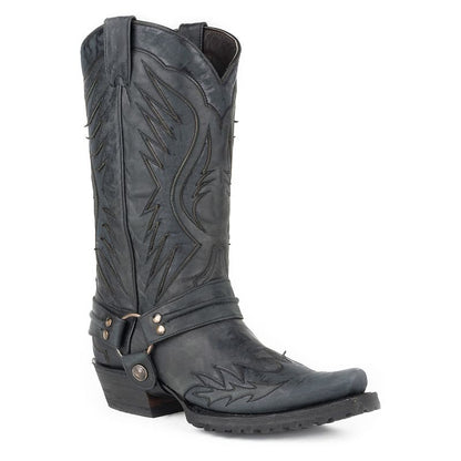 Stetson Mens Biker Outlaw Toe Boots