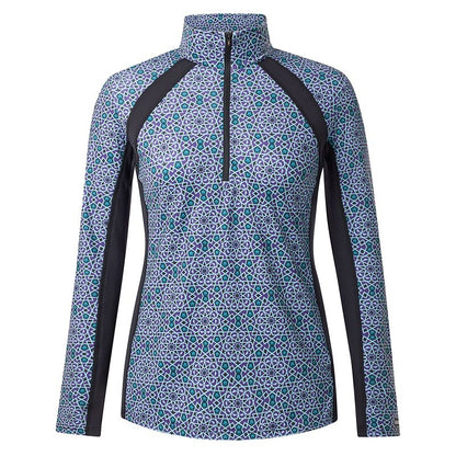 Kerrits Rail Side 1/4 Zip Print Top
