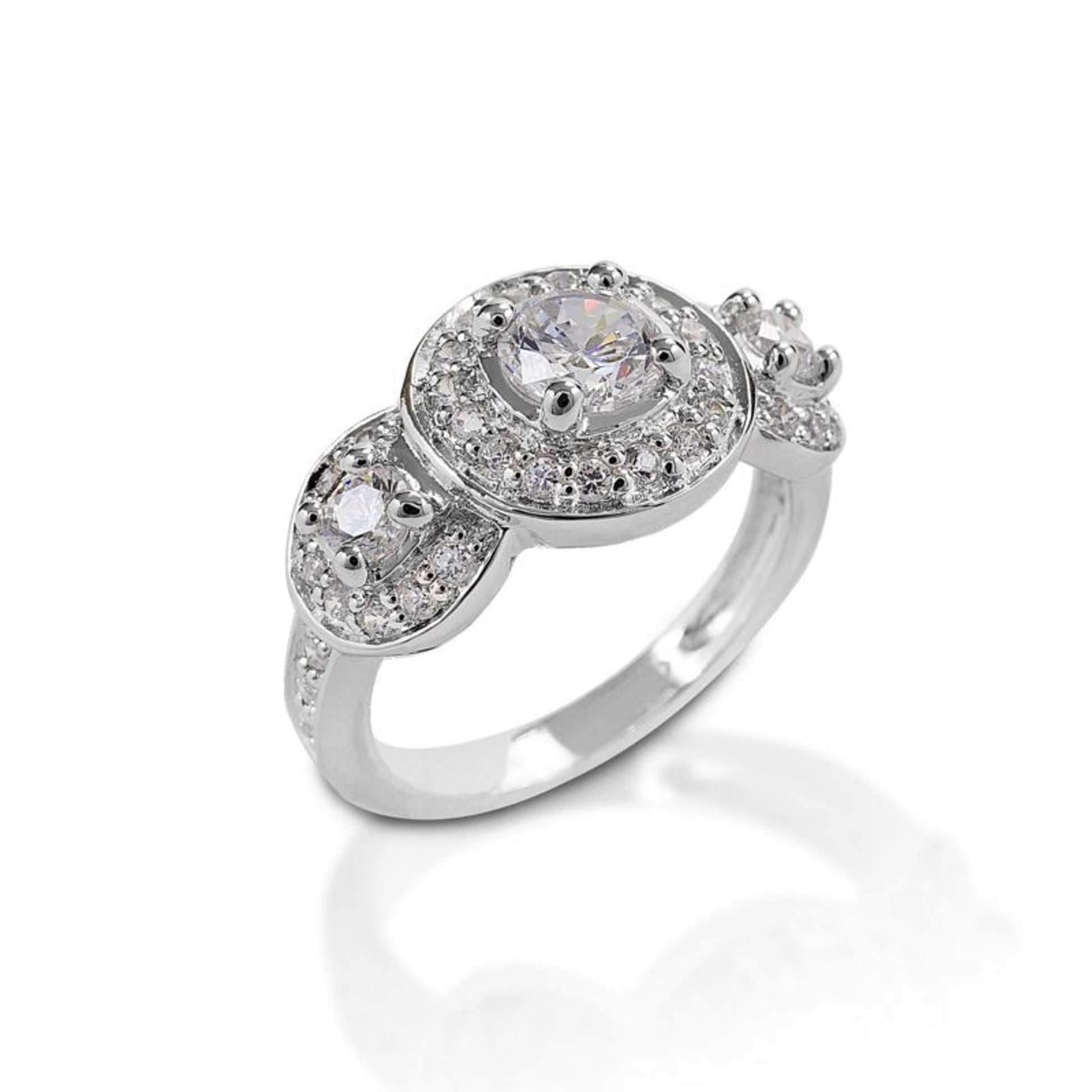 Kelly Herd Three Stone Ring SS