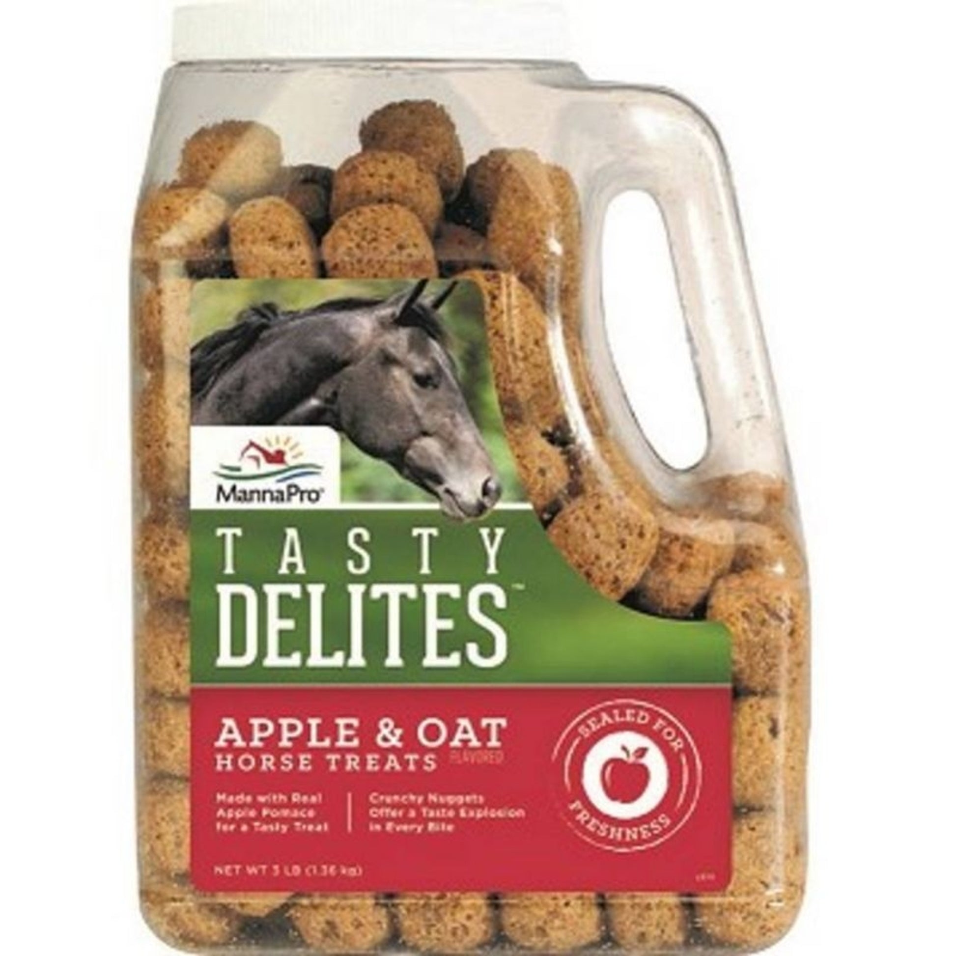 Manna Pro Tasty Delites Horse Treats 3lb Apple/Oat