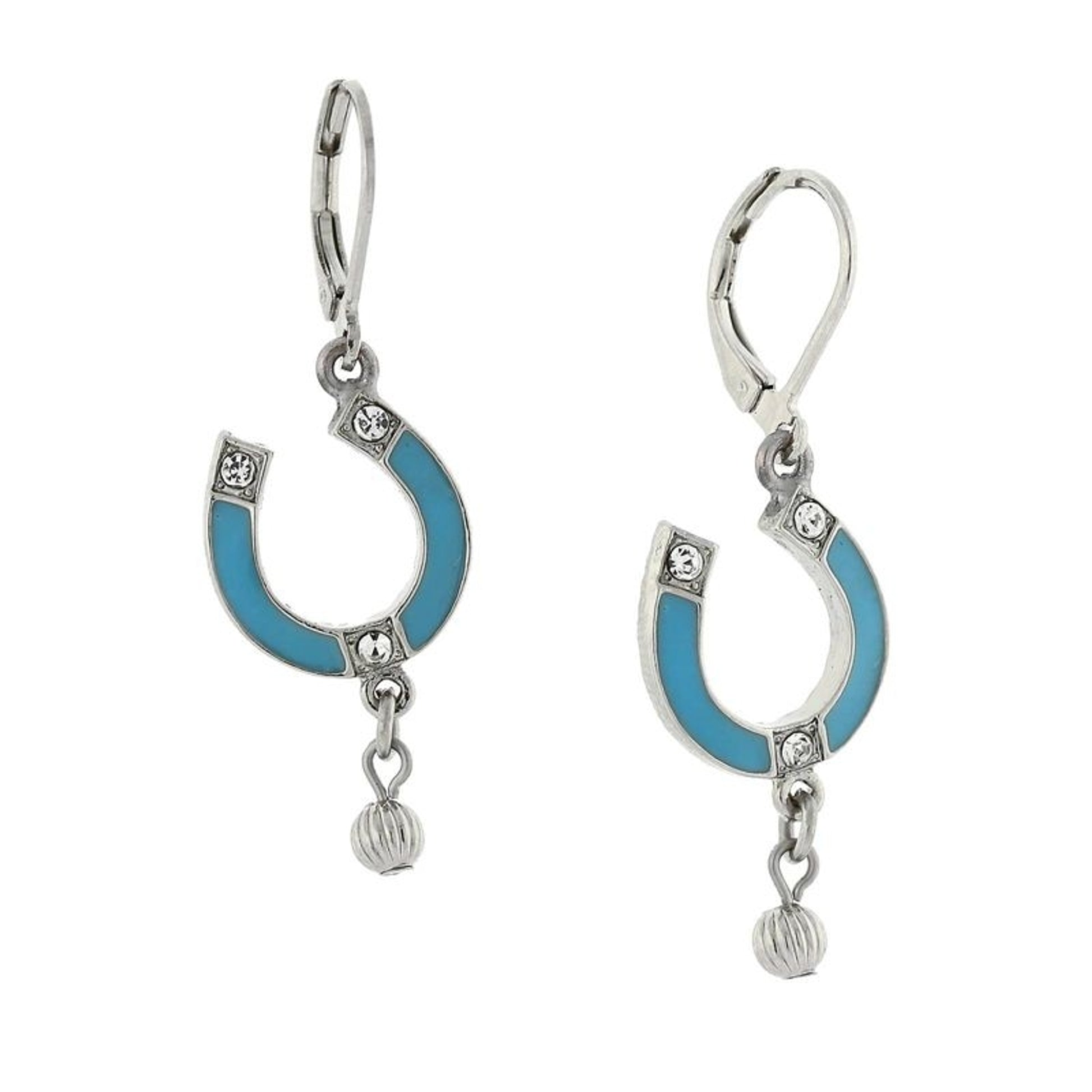 1928 Jewelry Accents Horsehoe Drop Earrings
