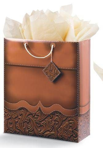Tooled Leather Super Jumbo Gift Bag
