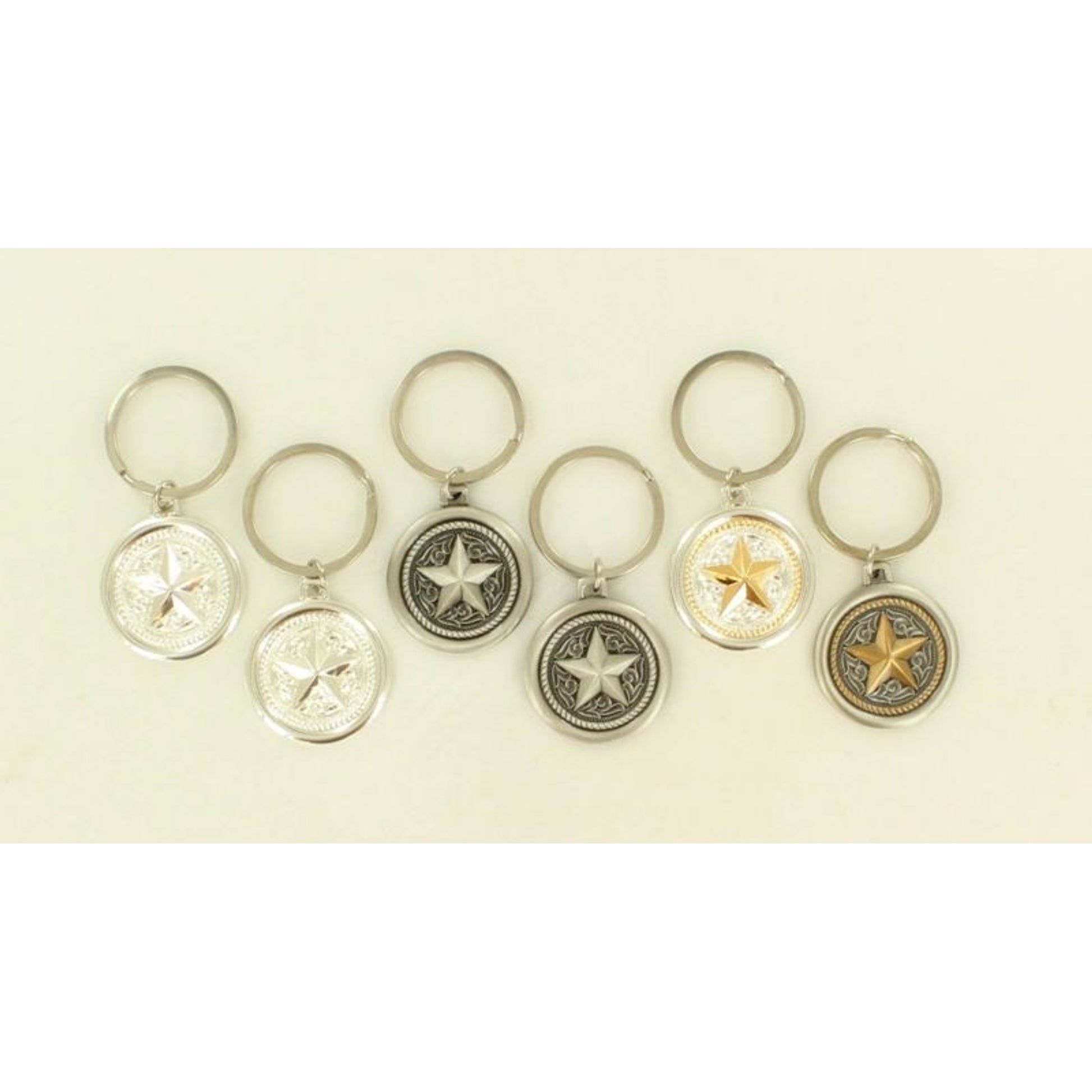 Western Moments Texas Star Key Ring