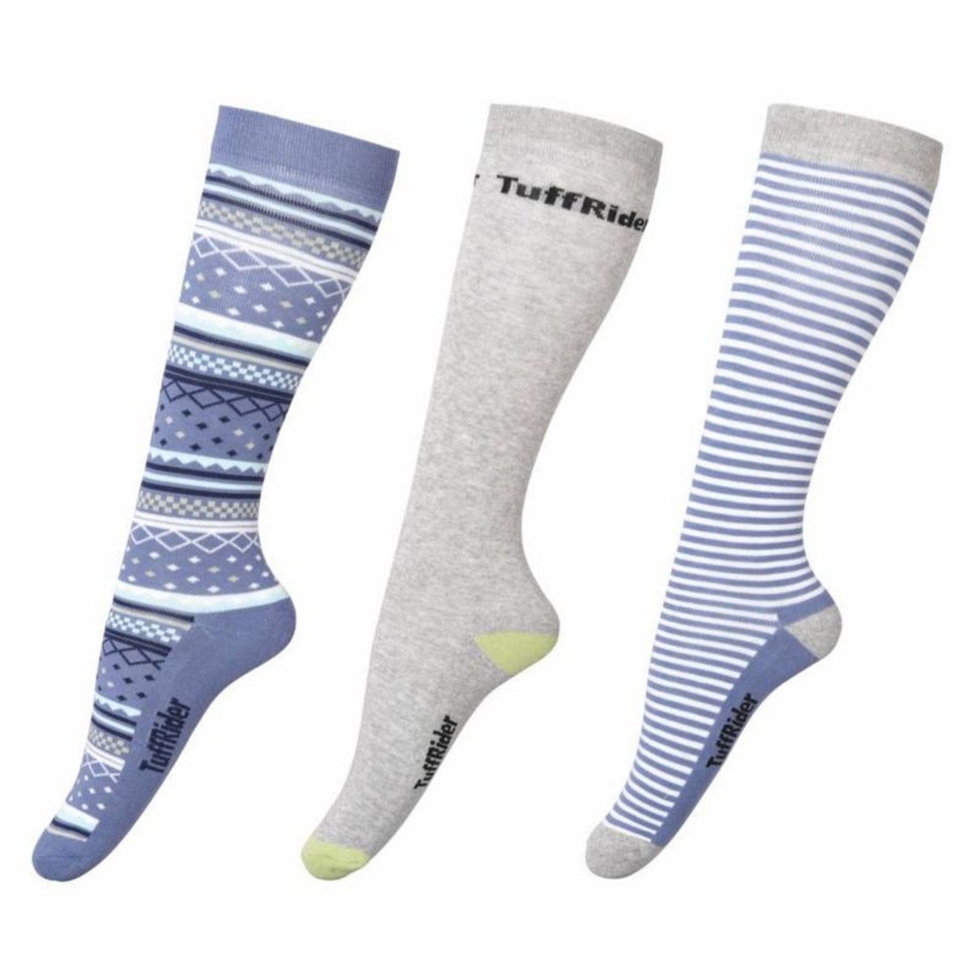 Equine Couture Hera Socks 3pk Blu/Gry/Blu