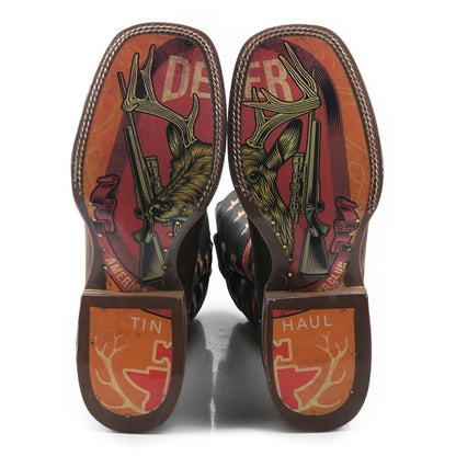 Tin Haul Mens Open Season SqToe Boots