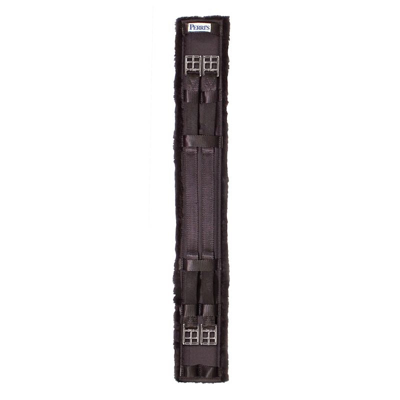 Perris Black Cotton/Fleece Dressage Girth