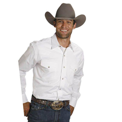 Roper Mens Amarillo Poplin Shirt XXXl Wht