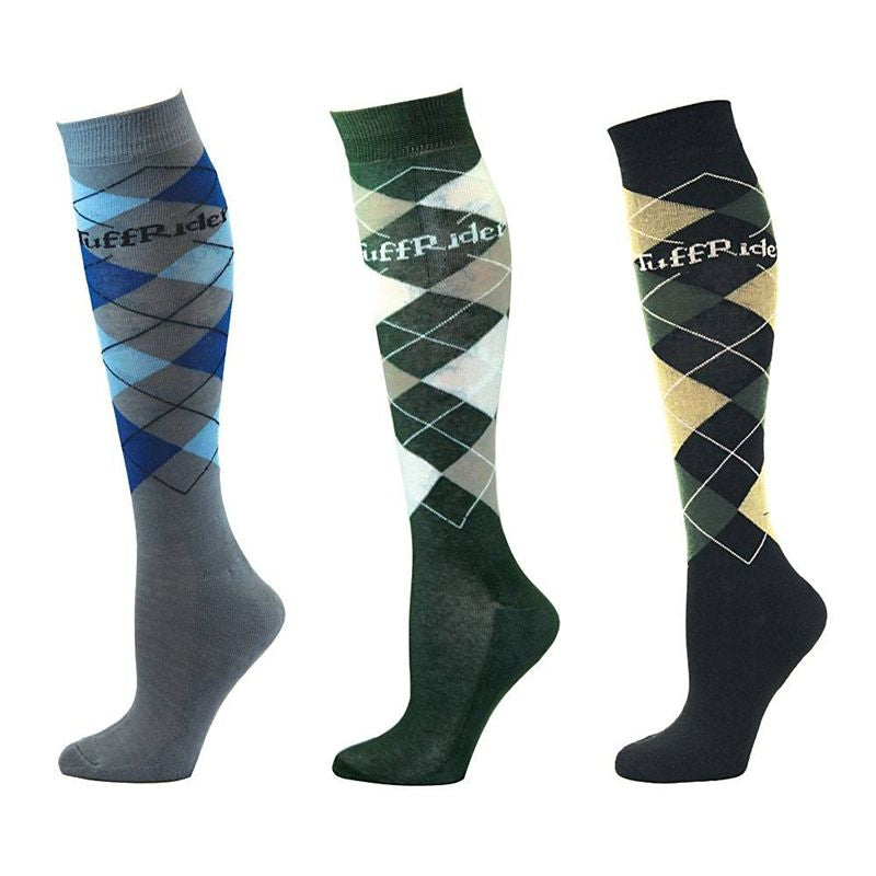 Tuffrider Argyle Knee Hi Socks