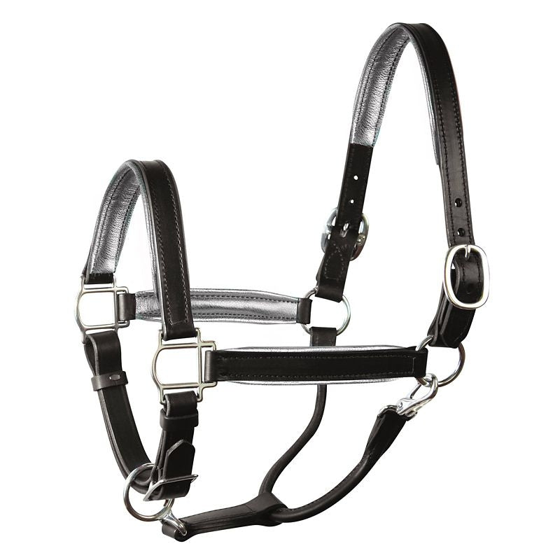 Perri's Soft Metallic Padded Leather Halter