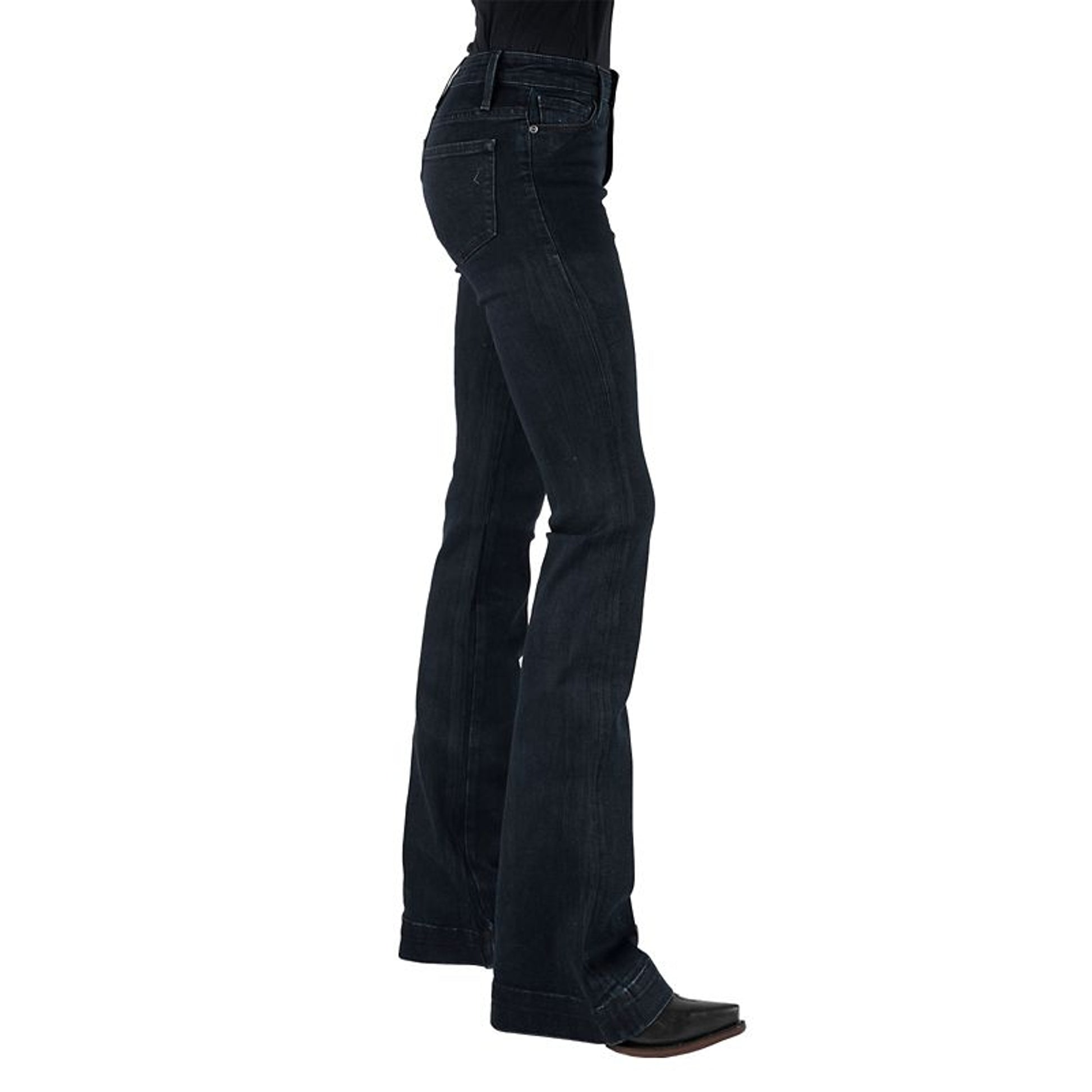 Stetson Ladies High Waist Plain Flare Jeans