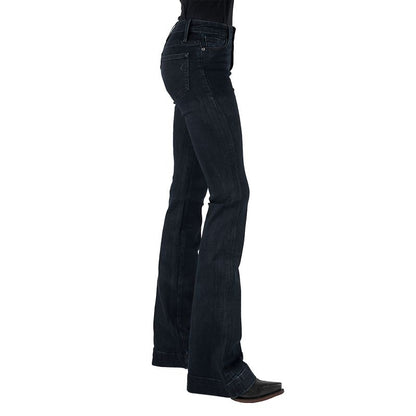 Stetson Ladies High Waist Plain Flare Jeans