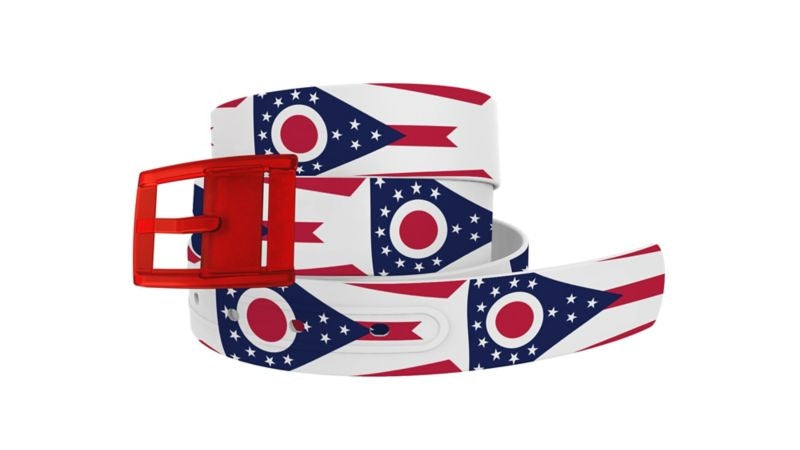 C4 Ohio Flag Belt with Red Buckle Combo