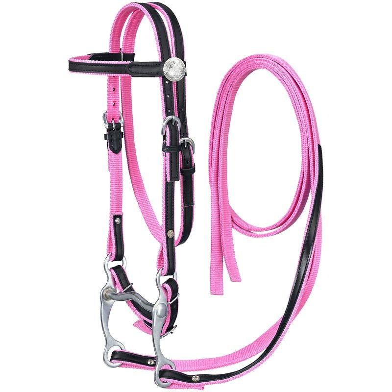 King Series Nylon Pony BB Bridle Leather