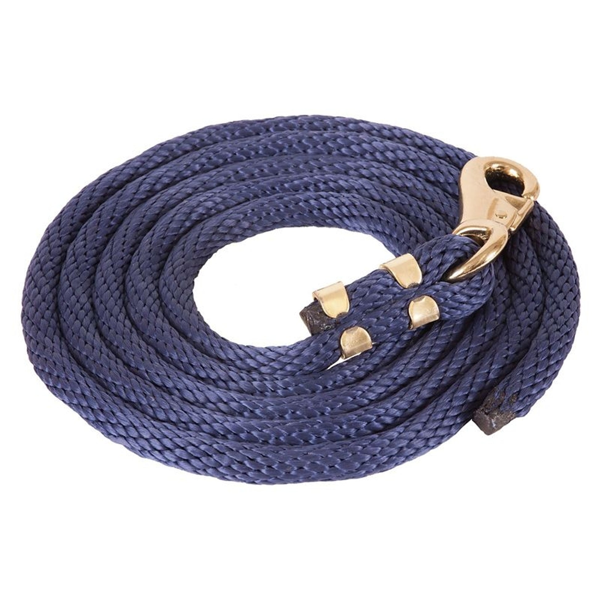 Mustang Poly Lead Rope with 1" Brass Plated Bull S