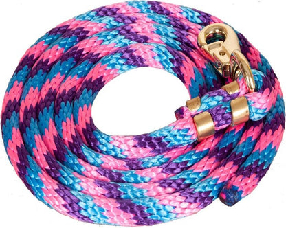 Mustang Poly Lead Rope with 1" Brass Plated Bull S