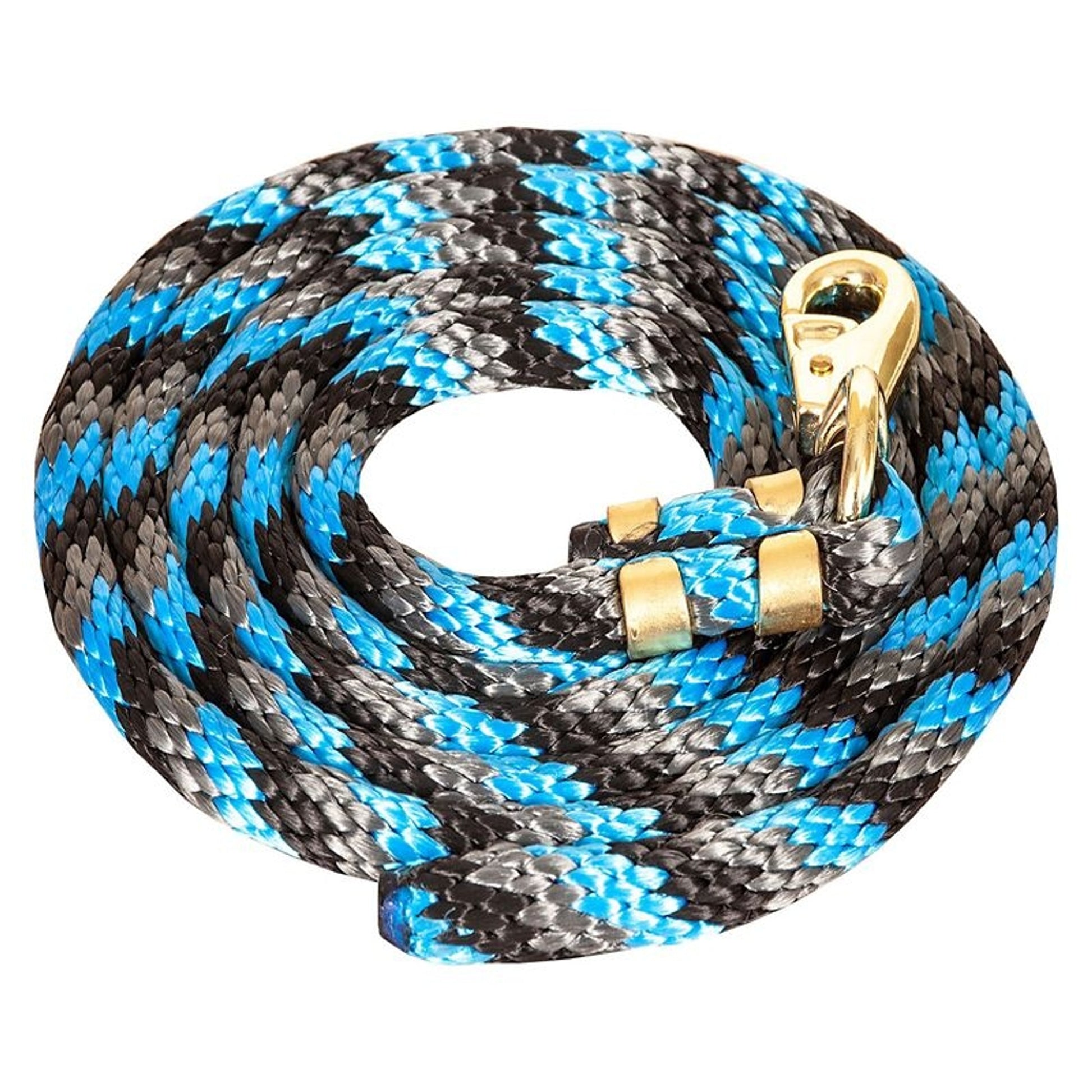 Mustang Poly Lead Rope with 1" Brass Plated Bull S