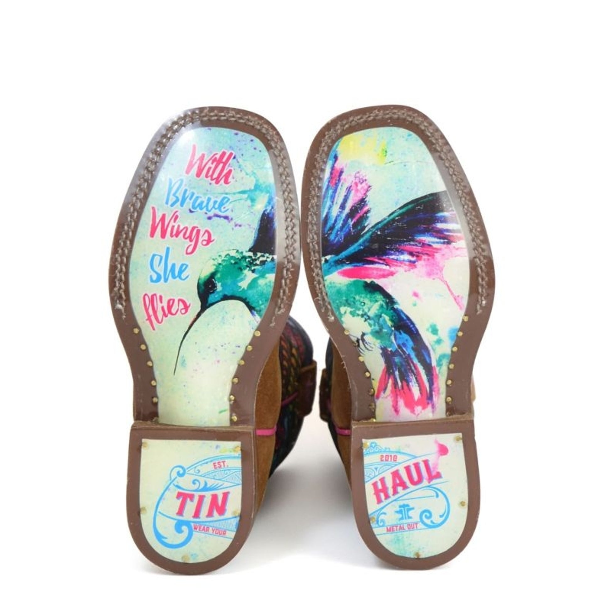 Tin Haul Childs Hummingbird Sole Sq Toe Boots