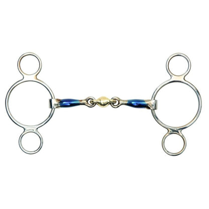 Shires Blue Sweet Iron Two Ring Gag Bit