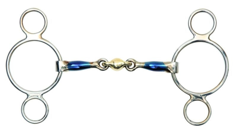 Shires Blue Sweet Iron Two Ring Gag Bit