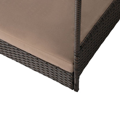 Huntley Pet Rattan Wicker Cabana Raised Pet Bed