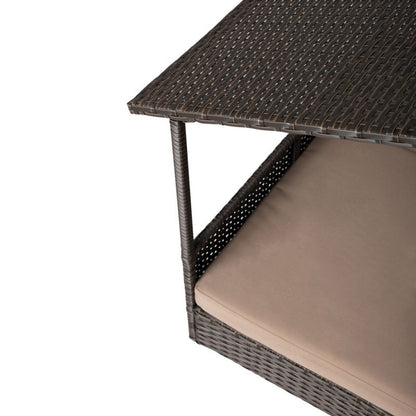 Huntley Pet Rattan Wicker Cabana Raised Pet Bed