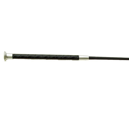 EquiStar PVC Leather Grip Dressage Whip 39 Black M